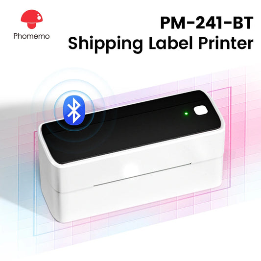 Phomemo 241 Bluetooth Thermal Label Printer Wireless Shipping Label Printer Compatible with iPhone Android Mac Window Wide Used